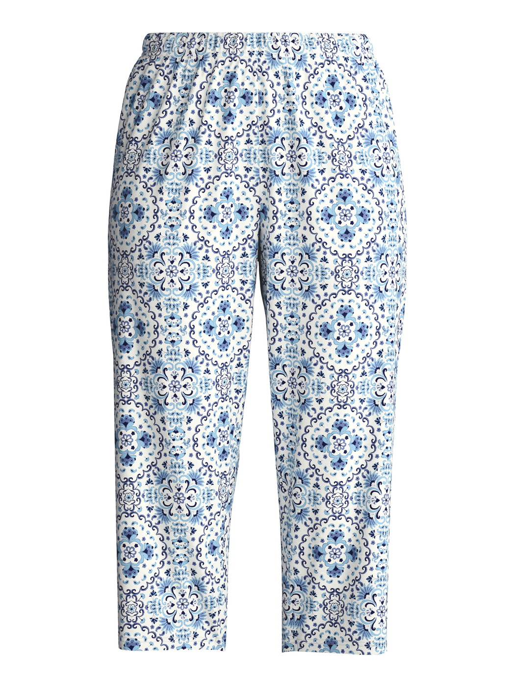 Women - 3/4 Pyjama bottom made of 100% Cotton in Blue, Patterned, from the Favourites Tiles series by CALIDA