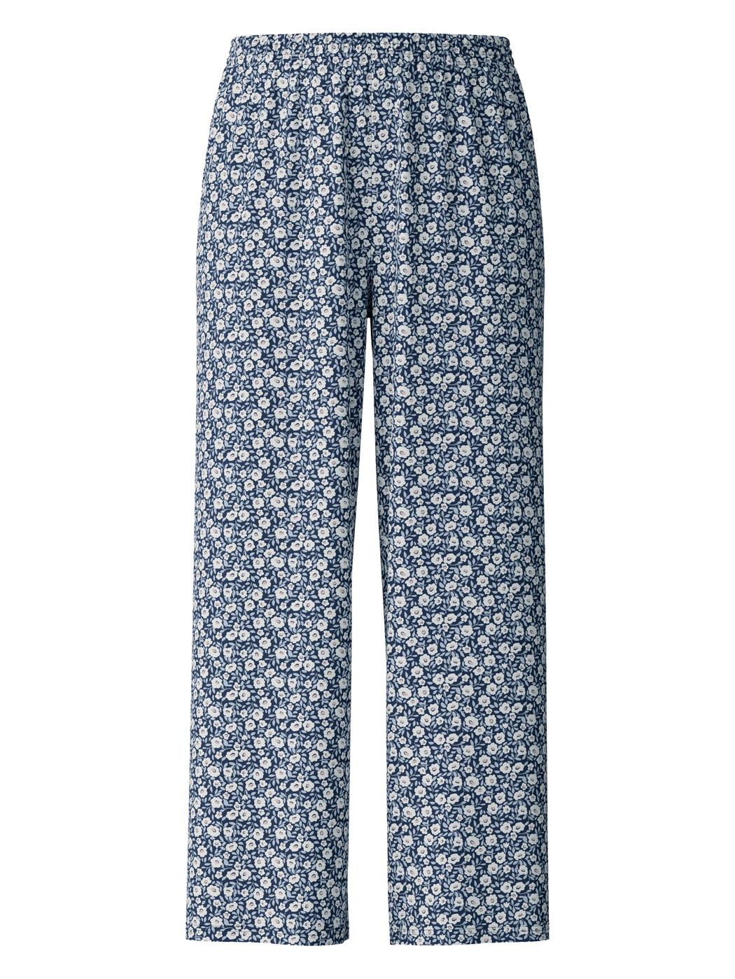 Damen - 7/8-Pyjamahose aus 100% Baumwolle in Blau, Floral aus Serie Favourites Sleep von CALIDA