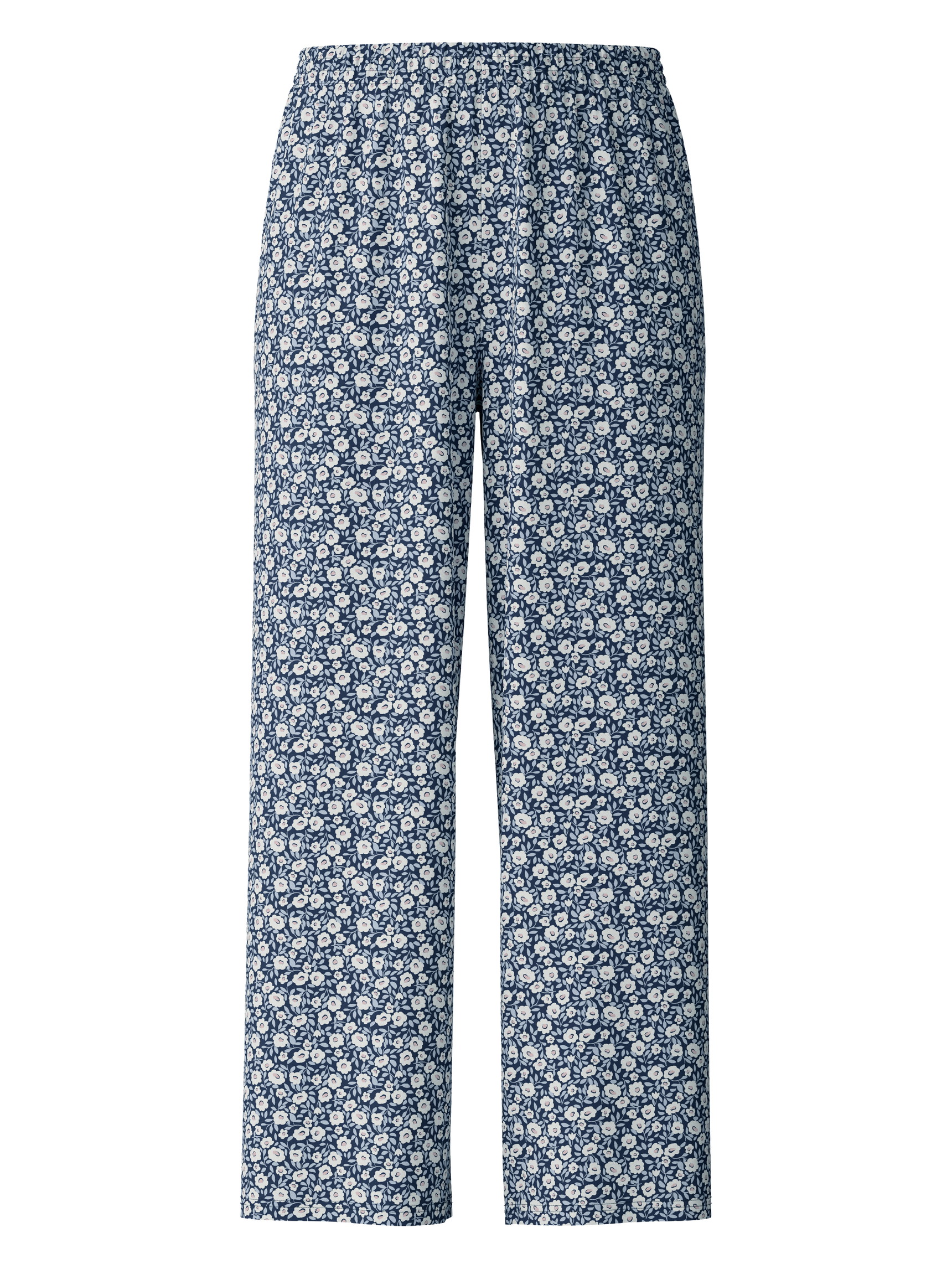 Damen - 7/8-Pyjamahose aus 100% Baumwolle in Blau, Floral aus Serie Favourites Sleep von CALIDA