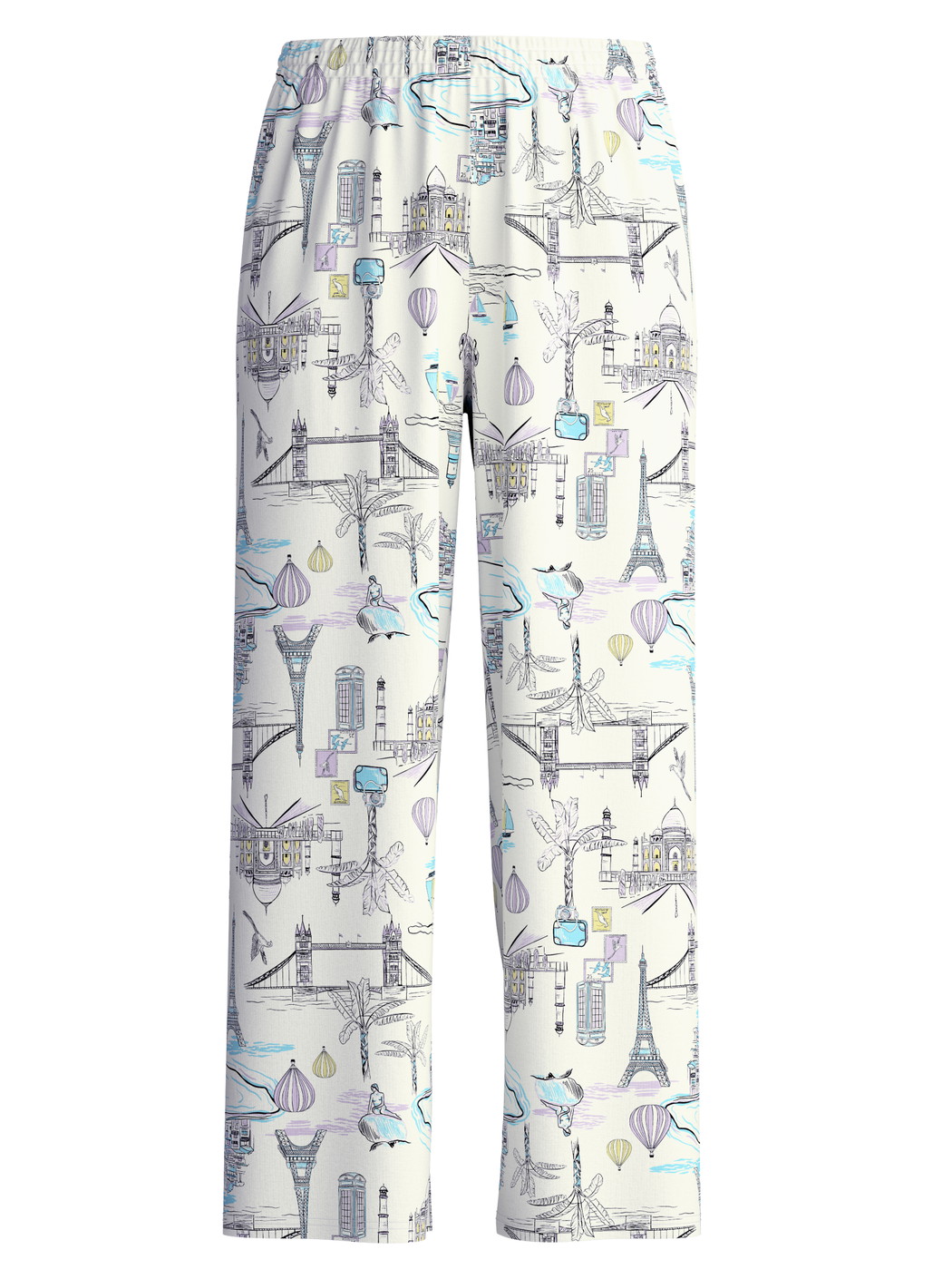 Donna - 7/8 pantaloni da pigiama in 100% cotone di colore Bianco, Modello, della serie Favourites Journey di CALIDA