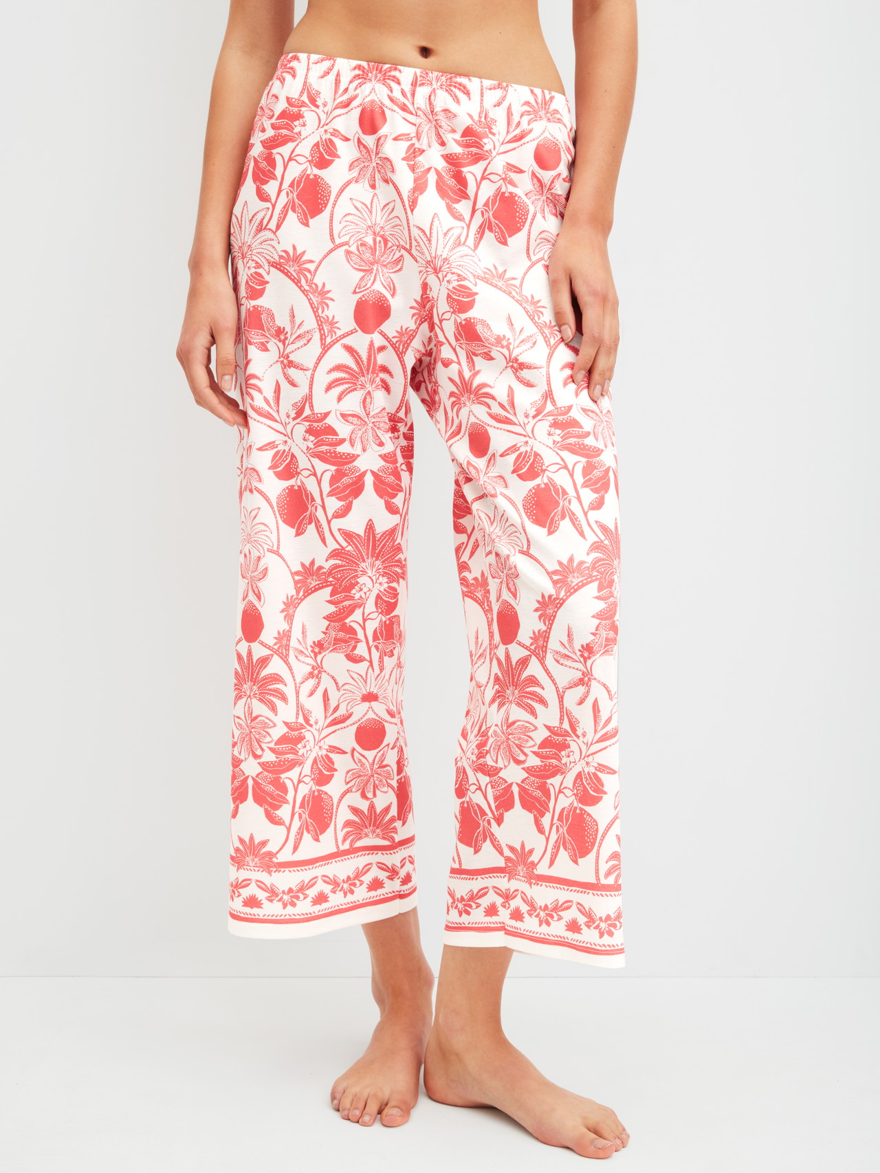 CALIDA Favourites Beach 7/8-Pyjamahosefür Damen, L, Orange, Lässige Sommer-Essentials mit natürlicher Leichtigkeit