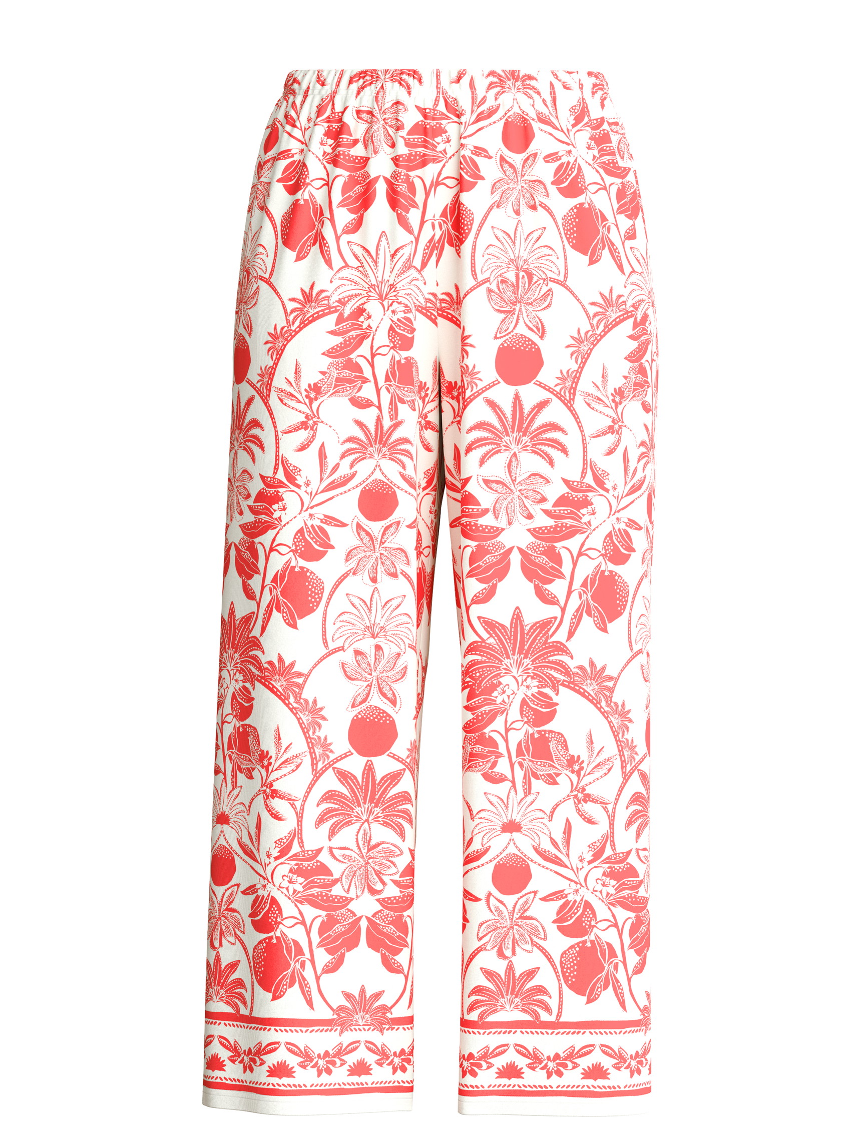 Donna - 7/8 Pantaloni pigiama in 100% cotone di colore Arancione, Floreale, della serie Favourites Beach di CALIDA