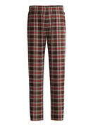 Uomo - Pantaloni in flanella con tasche laterali in Cotone di colore Marrone, A scacchi, della serie RMX Flannel Mood di CALIDA