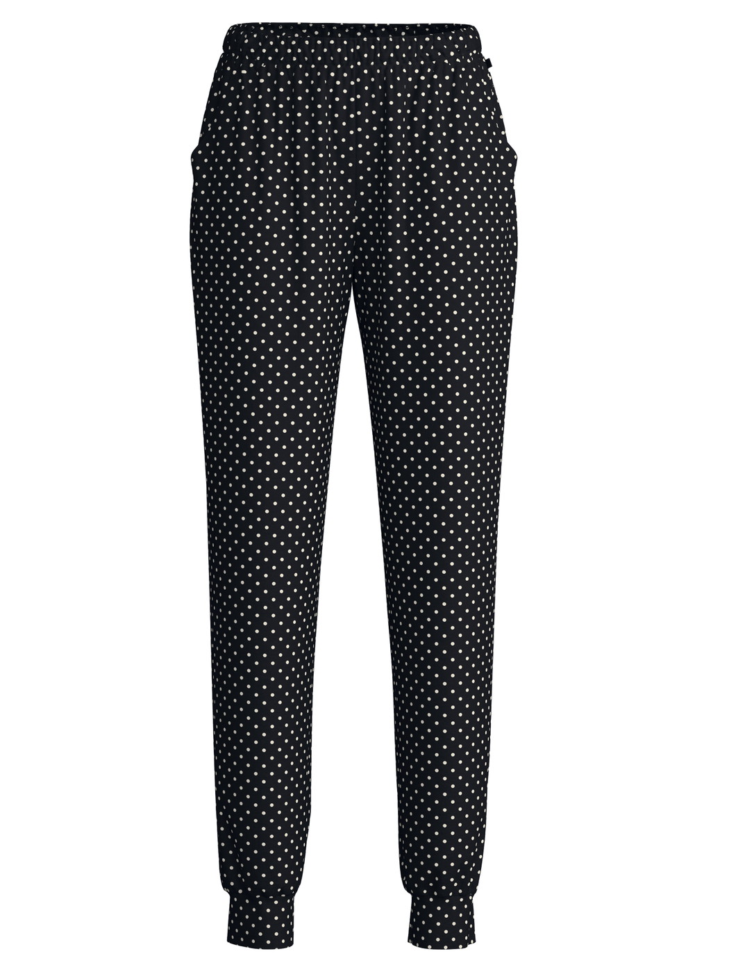 Damen - Pyjamahose mit Bündchen aus Baumwolle in Schwarz, Gemustert aus Serie Favourites Journey von CALIDA