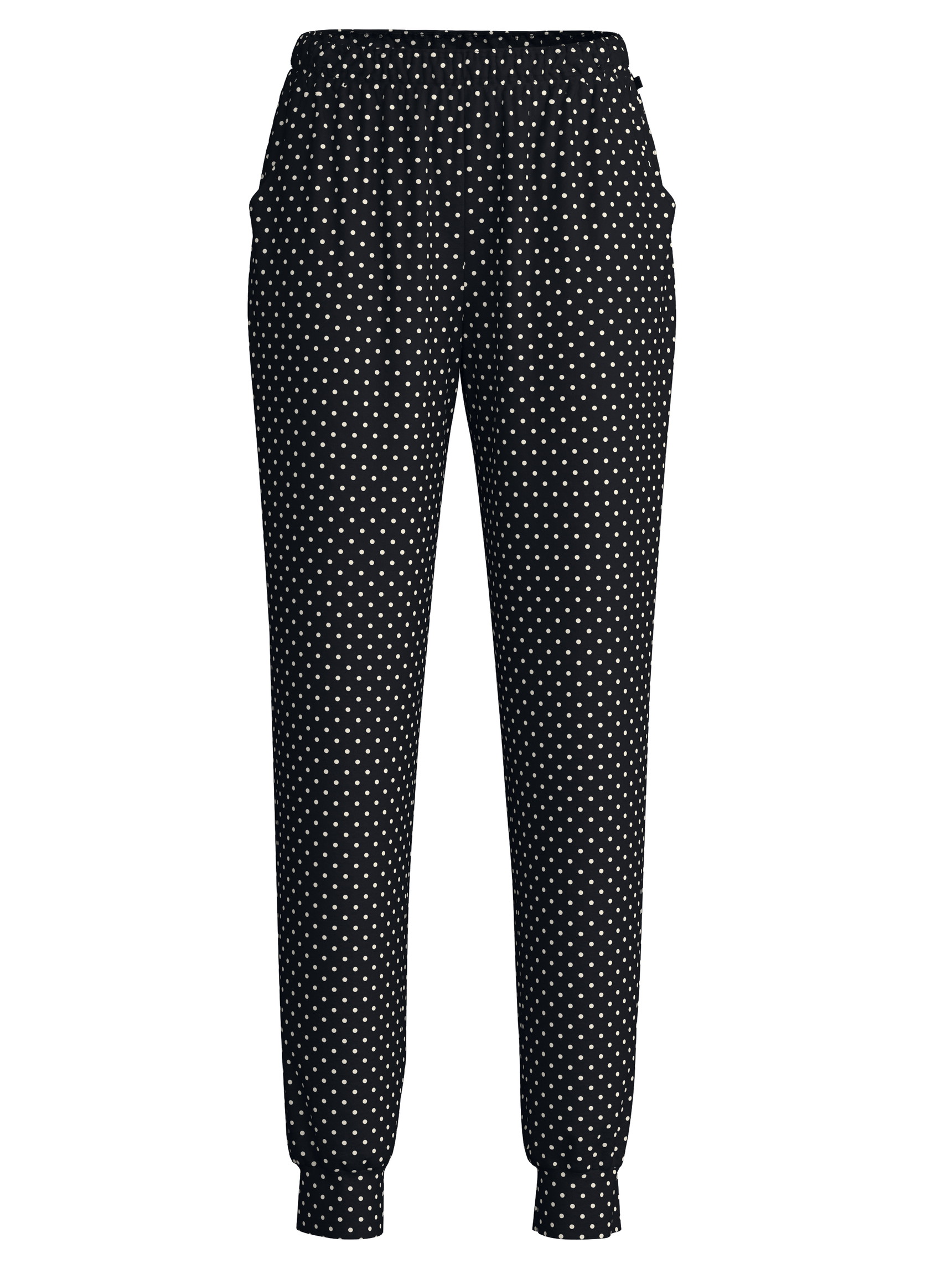 Femme - Bas de pyjama avec poignets en Coton de couleur Noir, À motifs, de la série Favourites Journey de CALIDA