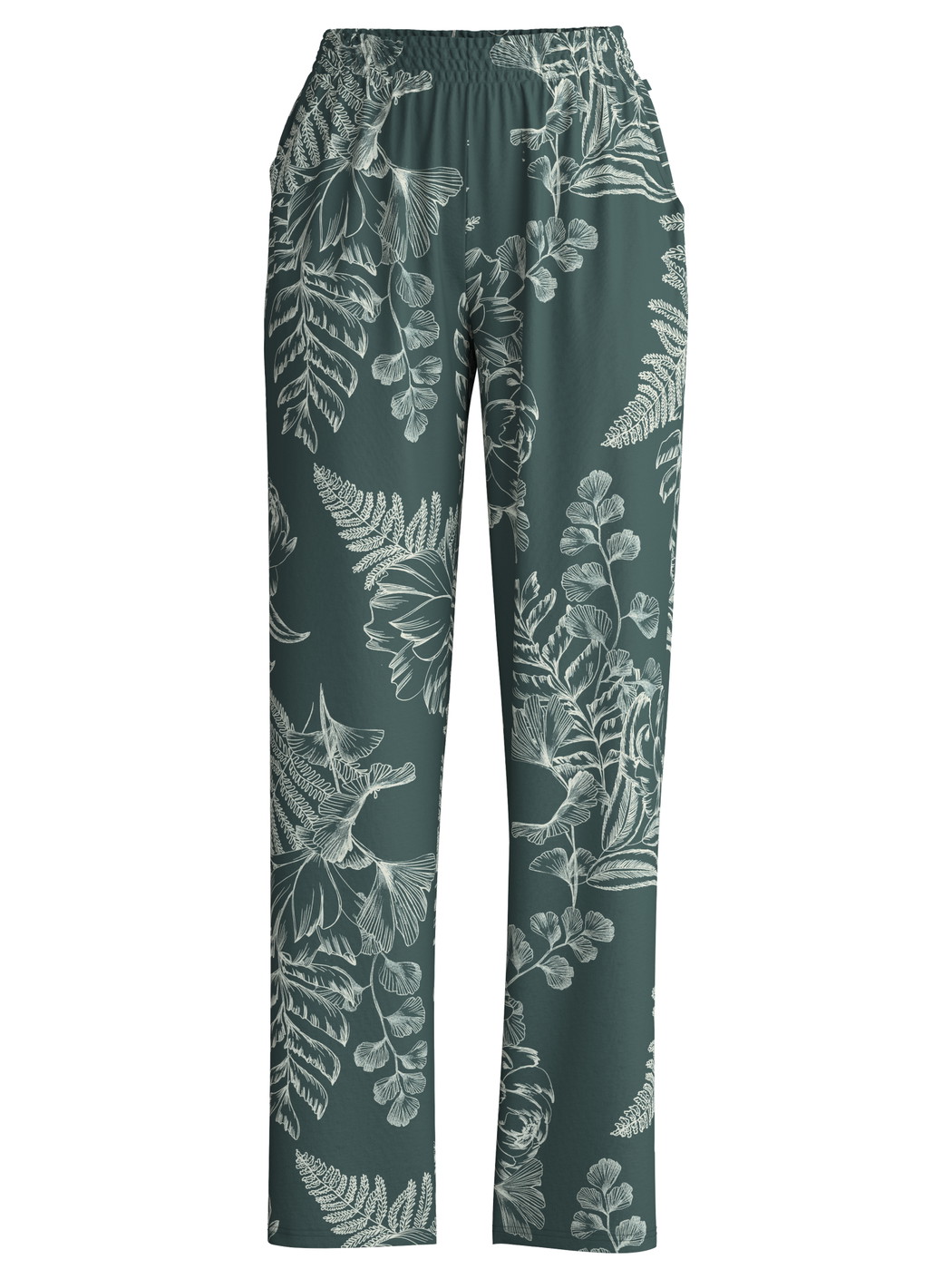 Femme - Bas de pyjama en Coton de couleur Vert, Floral, de la série Favourites Botanic de CALIDA