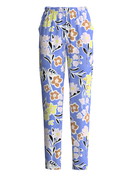 Damen - Pyjamahose aus 100% Baumwolle in Blau, Floral aus Serie Late Bloom M&M von CALIDA