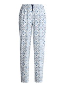 Women - Pyjama trousers with side pockets made of 100% Cotton in Blue, Patterned, from the Favourites Tiles series by CALIDA