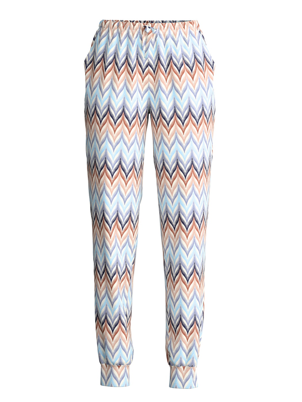 Damen - Pyjamahose mit Bündchen aus 100% Baumwolle in Blau, Gemustert aus Serie Favourites Tiles von CALIDA