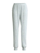 Damen - Pyjamahose mit Bündchen aus 100% Baumwolle in Blau, Gemustert aus Serie Alpine M&M von CALIDA