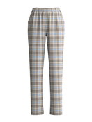 Damen - Flannellhose mit Seitentaschen aus Baumwolle in Blau, Kariert aus Serie Alpine M&M von CALIDA