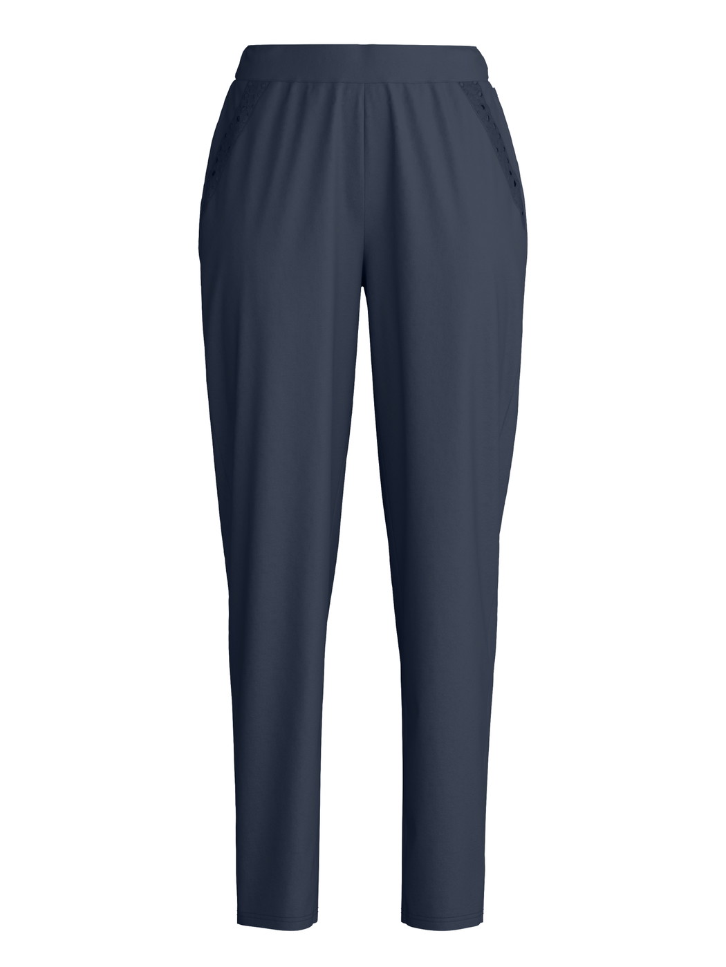 Femme - Pantalon de pyjama avec ourlets en Coton de couleur Bleu, Unicolore, de la série Favourites Tiles de CALIDA