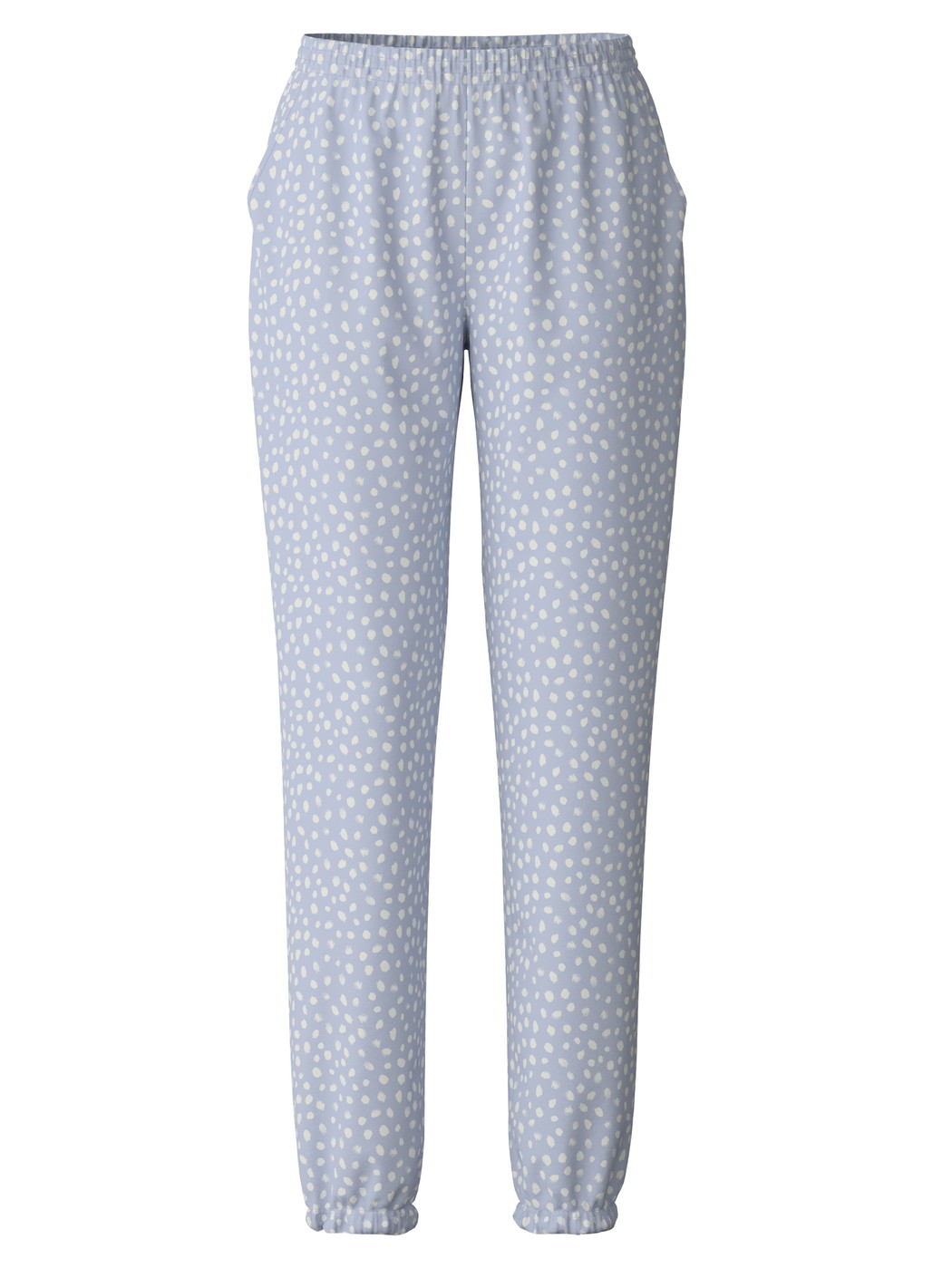 Women - Pyjama bottom with cuffs made of 100% Cotton in Blue, Patterned, from the Favourites Sleep series by CALIDA