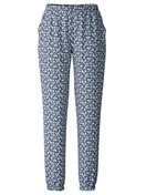 Women - Pyjama bottom with cuffs made of 100% Cotton in Blue, Floral, from the Favourites Sleep series by CALIDA