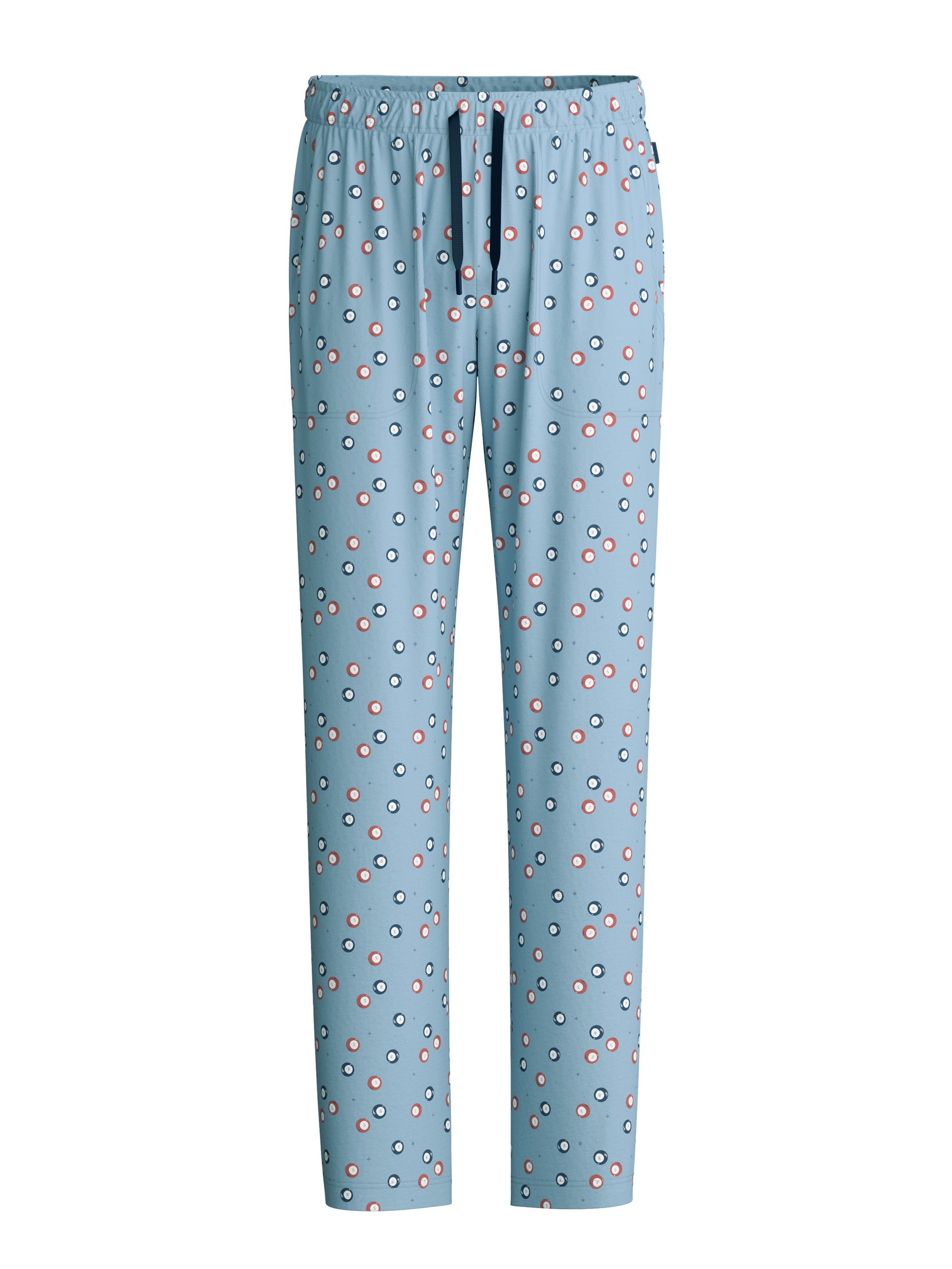 Herren - Pyjamahose mit Seitentaschen aus 100% Baumwolle in Blau, Gemustert aus Serie RMX Sleep Holiday von CALIDA