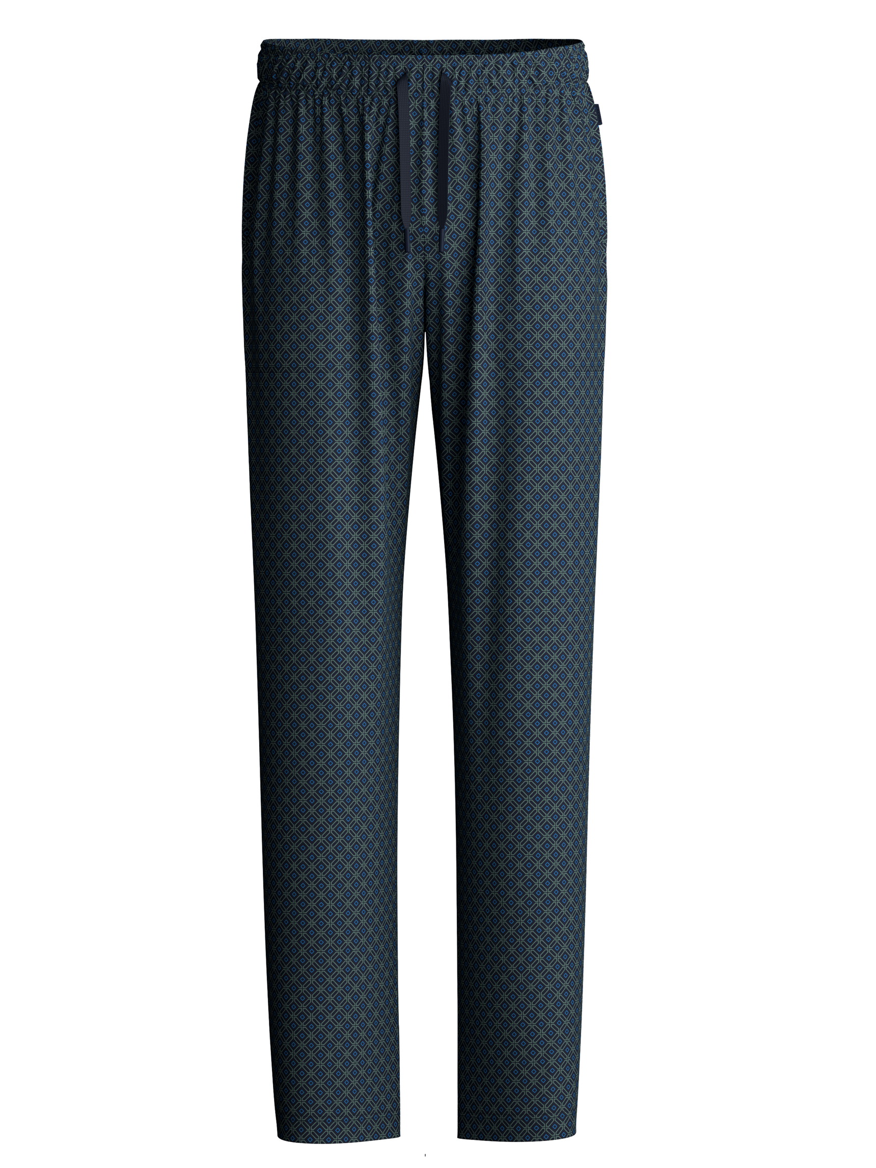 Men - Pyjama Bottoms with Side Pockets made of 100% Cotton in Blue, Patterned, from the RMX Sleep Weekend series by CALIDA