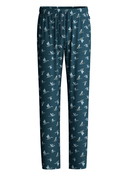 Men - Pyjama Bottoms with Side Pockets made of 100% Cotton in Green, Patterned, from the RMX Sleep Weekend series by CALIDA