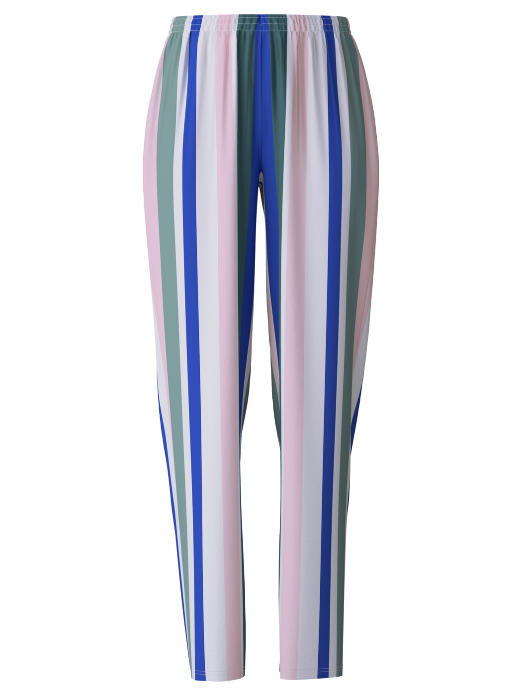 Donna - Pantaloni pigiama in 100% cotone di colore Turchese, A righe, della serie Favourites Coast di CALIDA