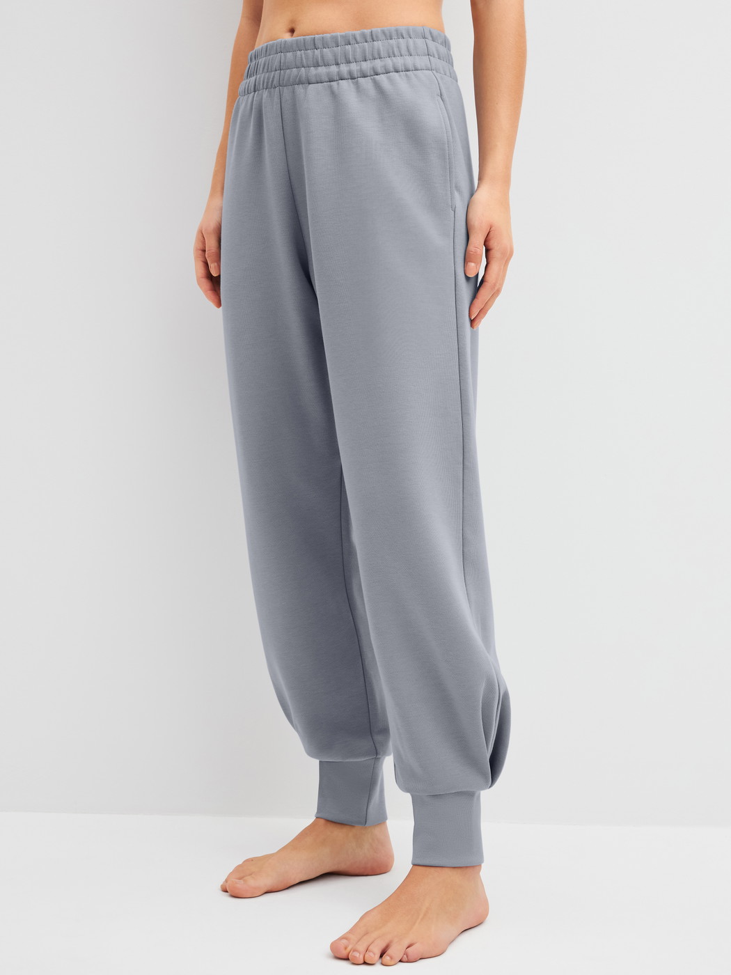 Women model is wearing  made of Cotton in Grey, Unicoloured from the Natural Embrace series by CALIDA, Front view