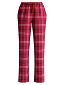 Damen - Flanellhose mit Seitentaschen aus 100% Baumwolle in Rot, Kariert aus Serie Favourites Holidays von CALIDA