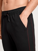 Men - Sweatpants made of Cotton in Black, Unicoloured, from the Remix Basic Lounge series by CALIDA, Detail