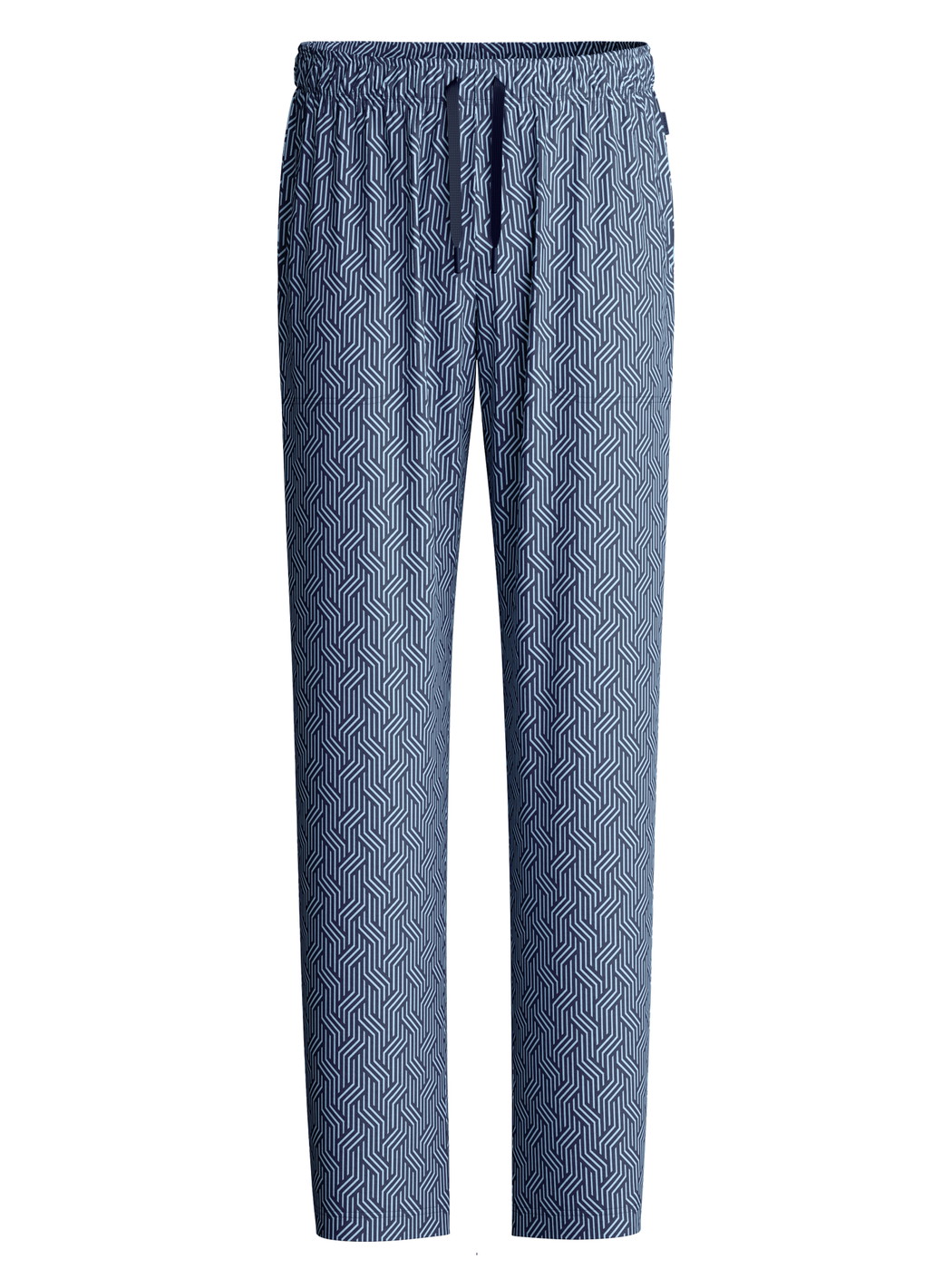 Uomo - Pantaloni da notte con tasche in Cotone di colore Blu, Modello, della serie RMX Sleep Free di CALIDA