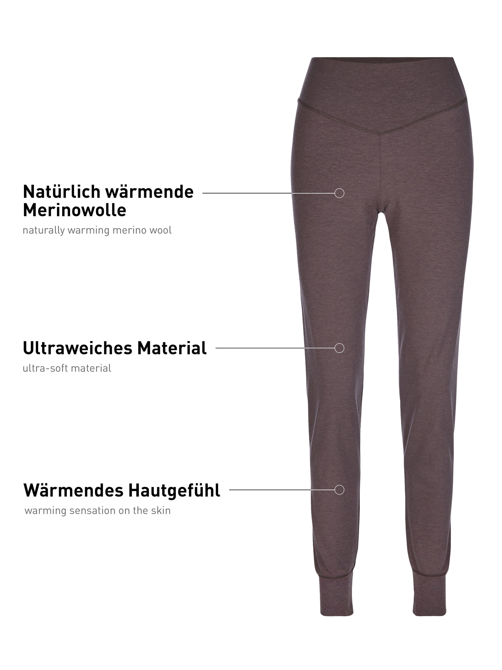 Damen - Pyjamahose mit Bündchen aus Lyocell in Violett, Einfarbig aus Serie DSW Warming von CALIDA