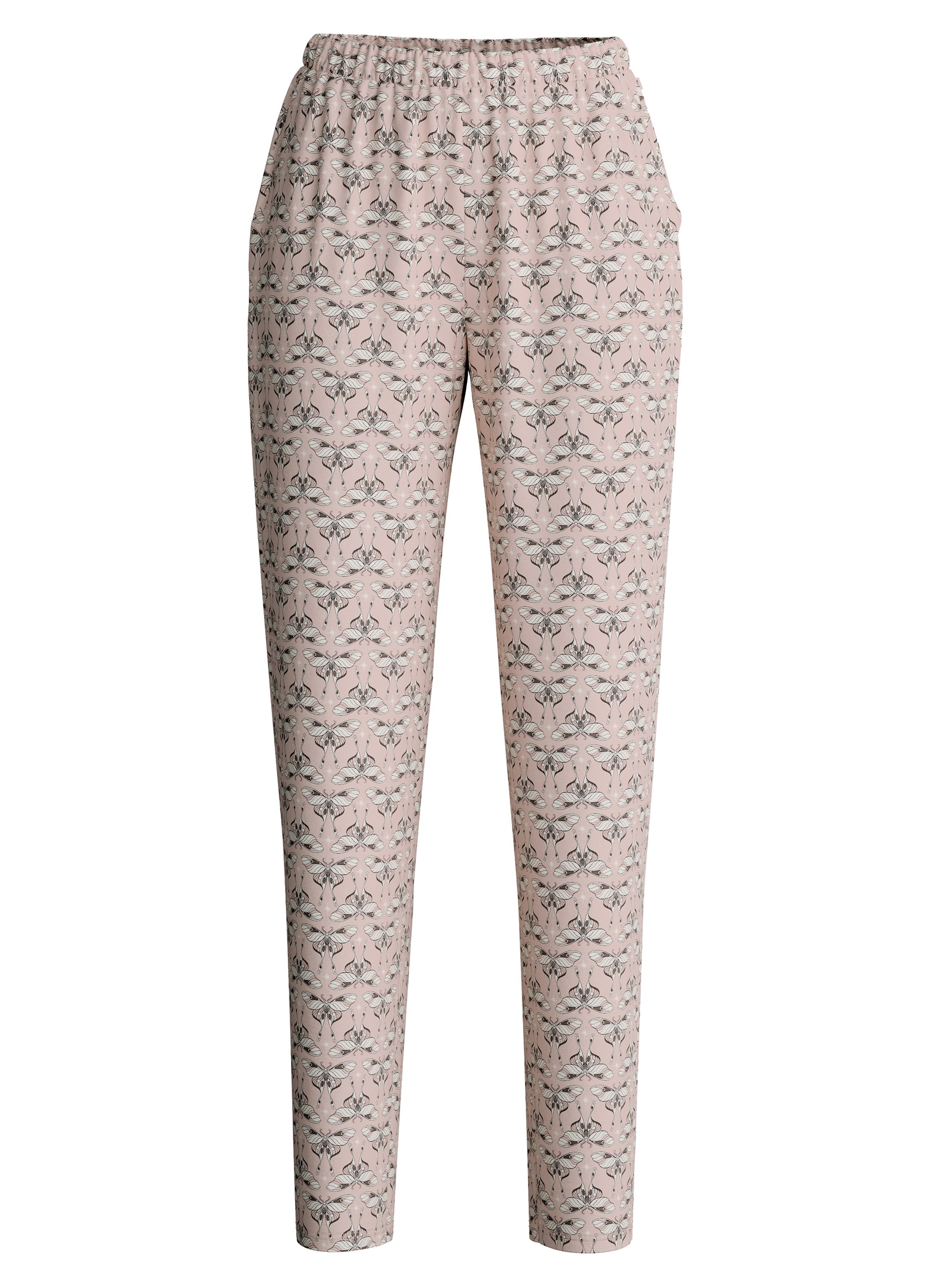 Damen - Loungehose mit Seitentaschen aus Modal in Rosa, Gemustert aus Serie Favourites Seduction von CALIDA