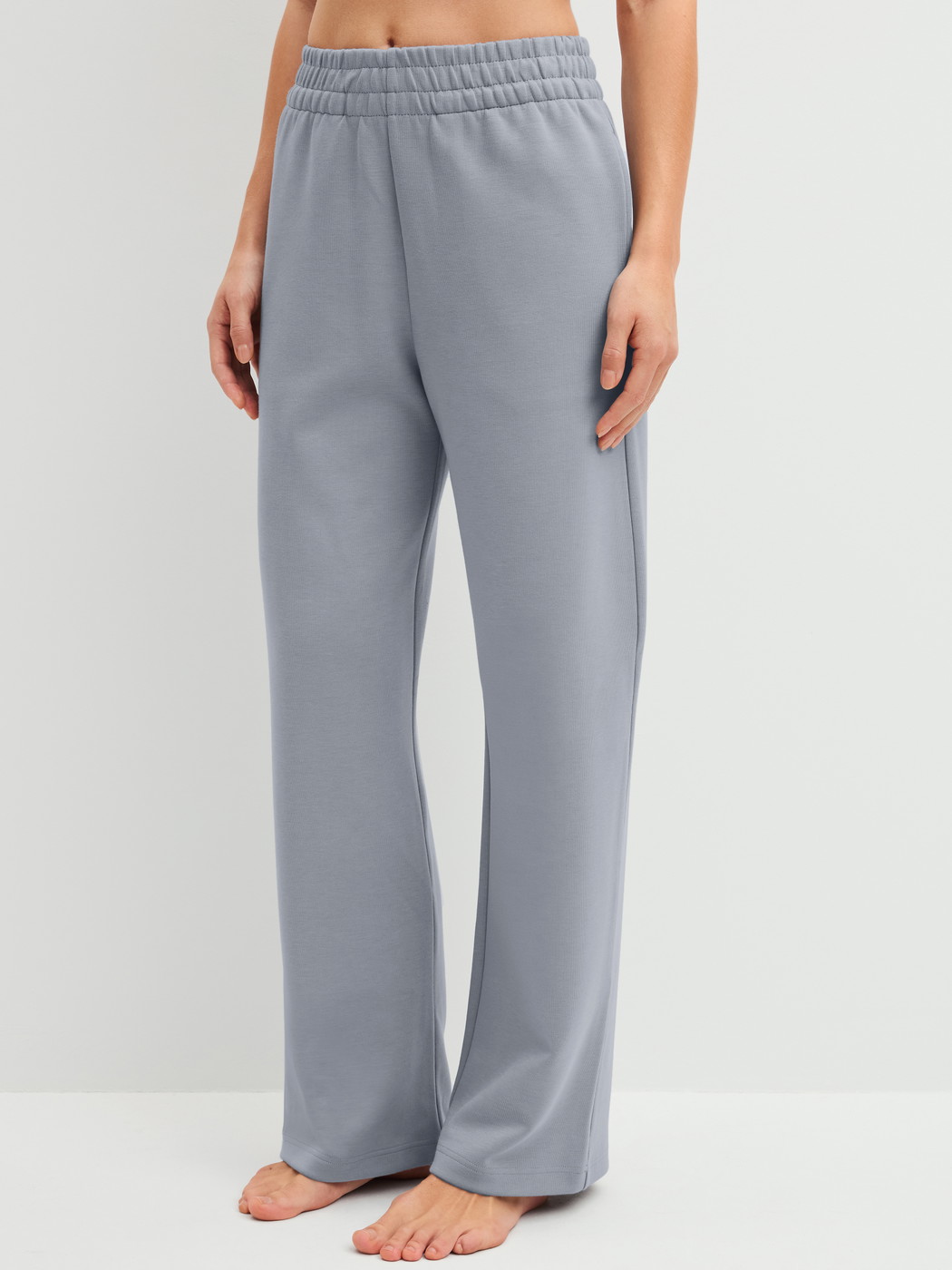 Women model is wearing  made of Cotton in Grey, Unicoloured from the Natural Embrace series by CALIDA, Front view