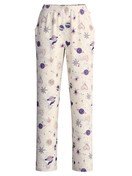 Damen - Pyjamahose mit Seitentaschen aus 100% Baumwolle in Beige, Gemustert aus Serie Favourites Universe von CALIDA