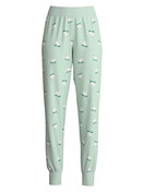 Women - Pyjama bottom with cuffs made of 100% Cotton in Green, Motif, from the Favourites Cats series by CALIDA