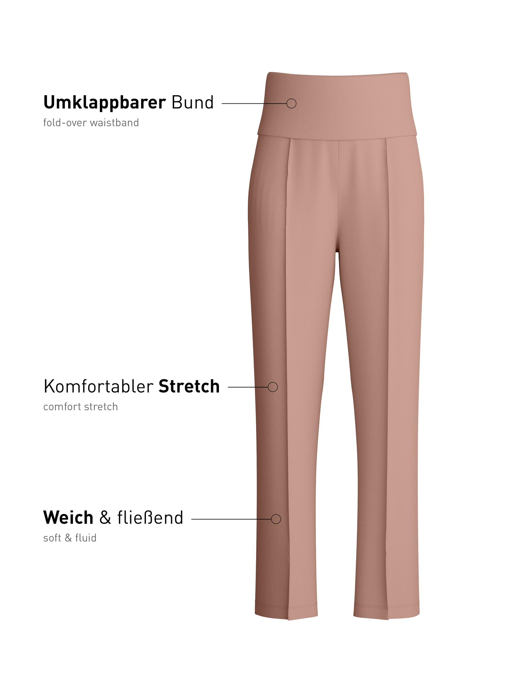 Damen - Loungehose  aus Modal in Braun, Einfarbig aus Serie Natural Loungewear von CALIDA