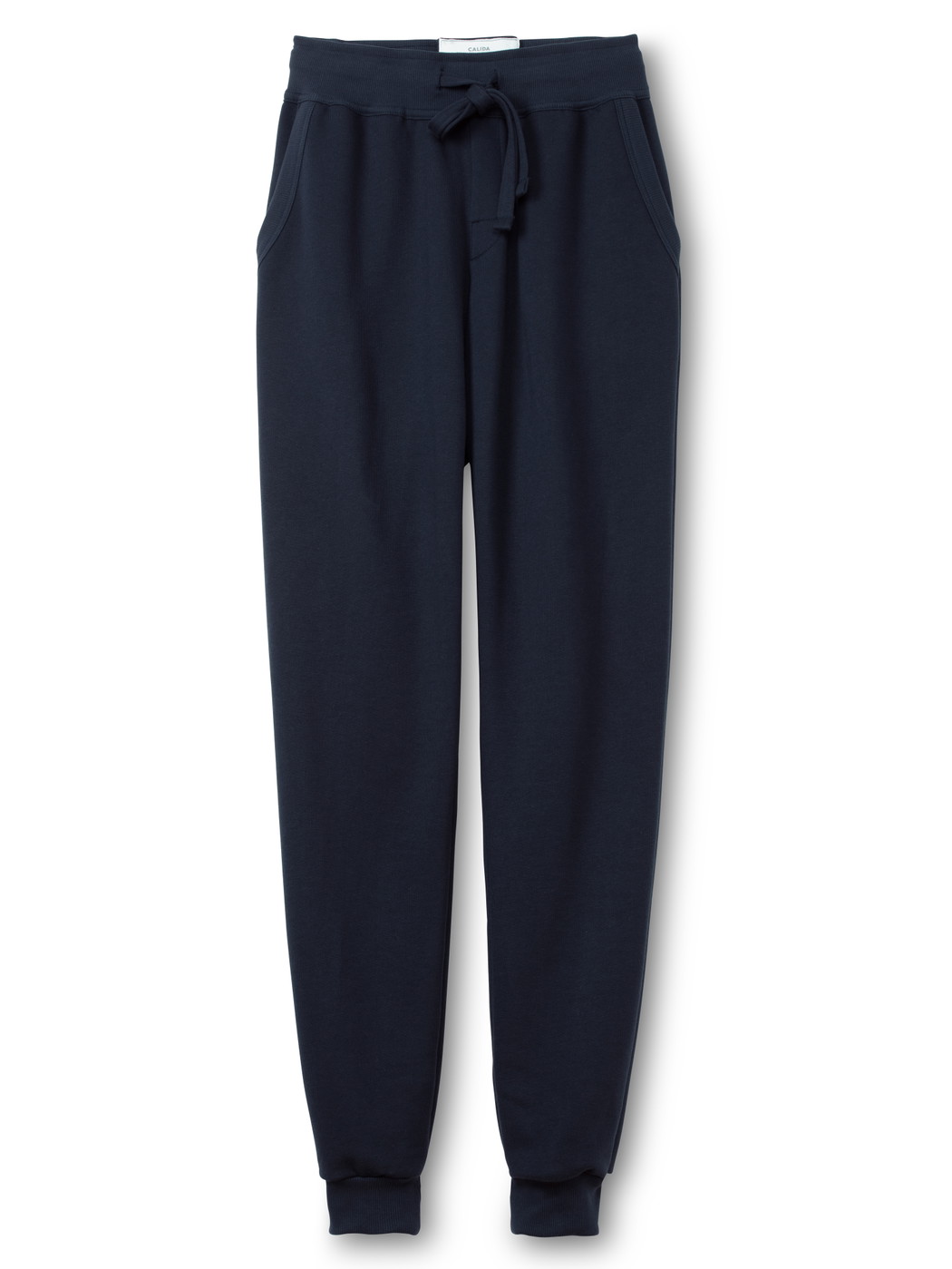 Uomo - Pantaloni da ginnastica, compostabili in 100% cotone di colore Blu, Tinta unita, della serie Circular Lounge di CALIDA