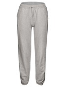 Femme - Pantalon de survêtement avec bas resserrés en 100% coton de couleur Gris, Unicolore, de la série Lounge & Relax de CALIDA