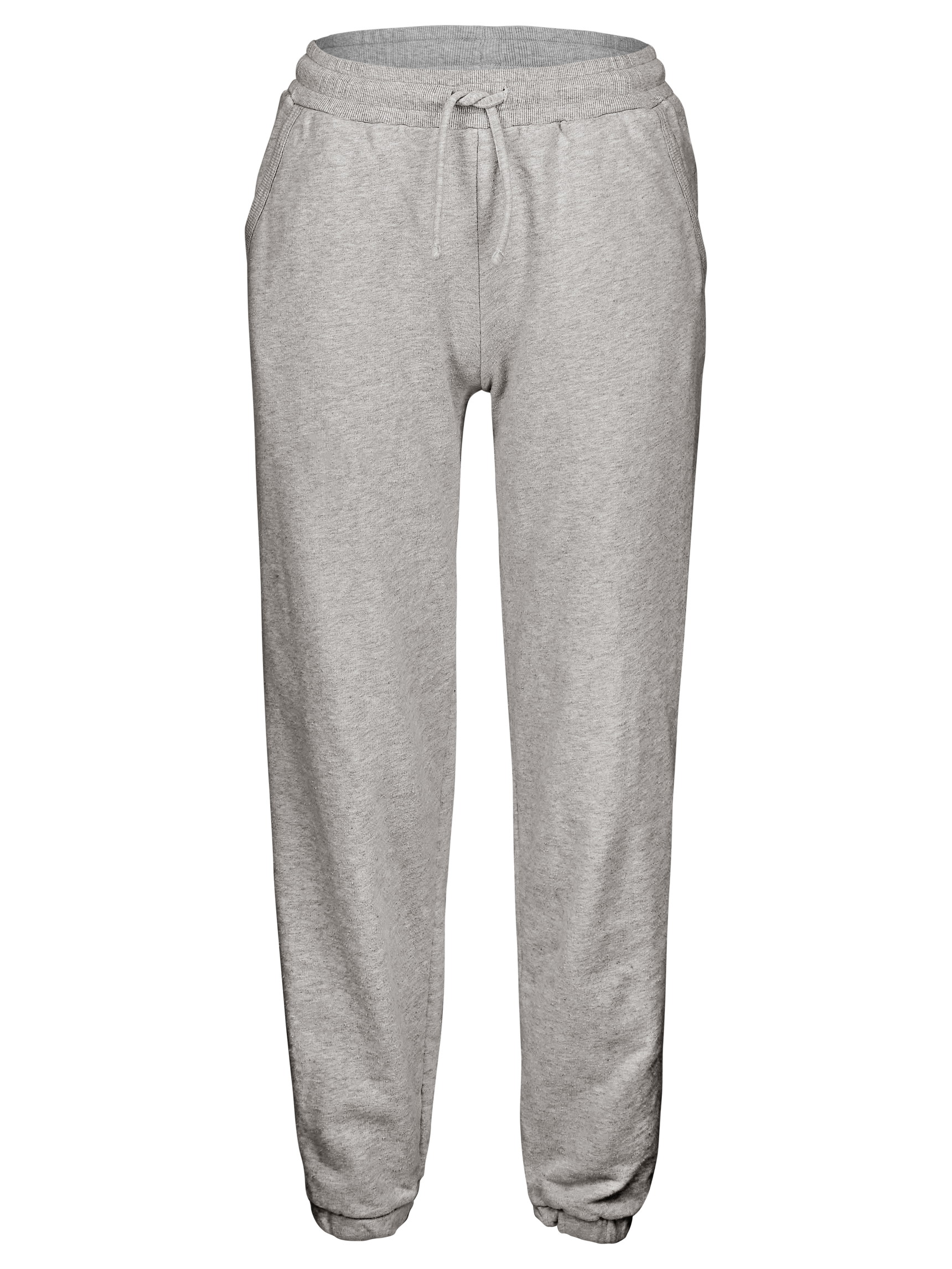 Donna - Pantaloni da tuta con polsini in 100% cotone di colore Grigio, Tinta unita, della serie Lounge & Relax di CALIDA