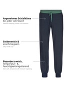 Homme - Bas de pyjama avec poignets en Modal de couleur Bleu, Unicolore, de la série DSW Balancing de CALIDA