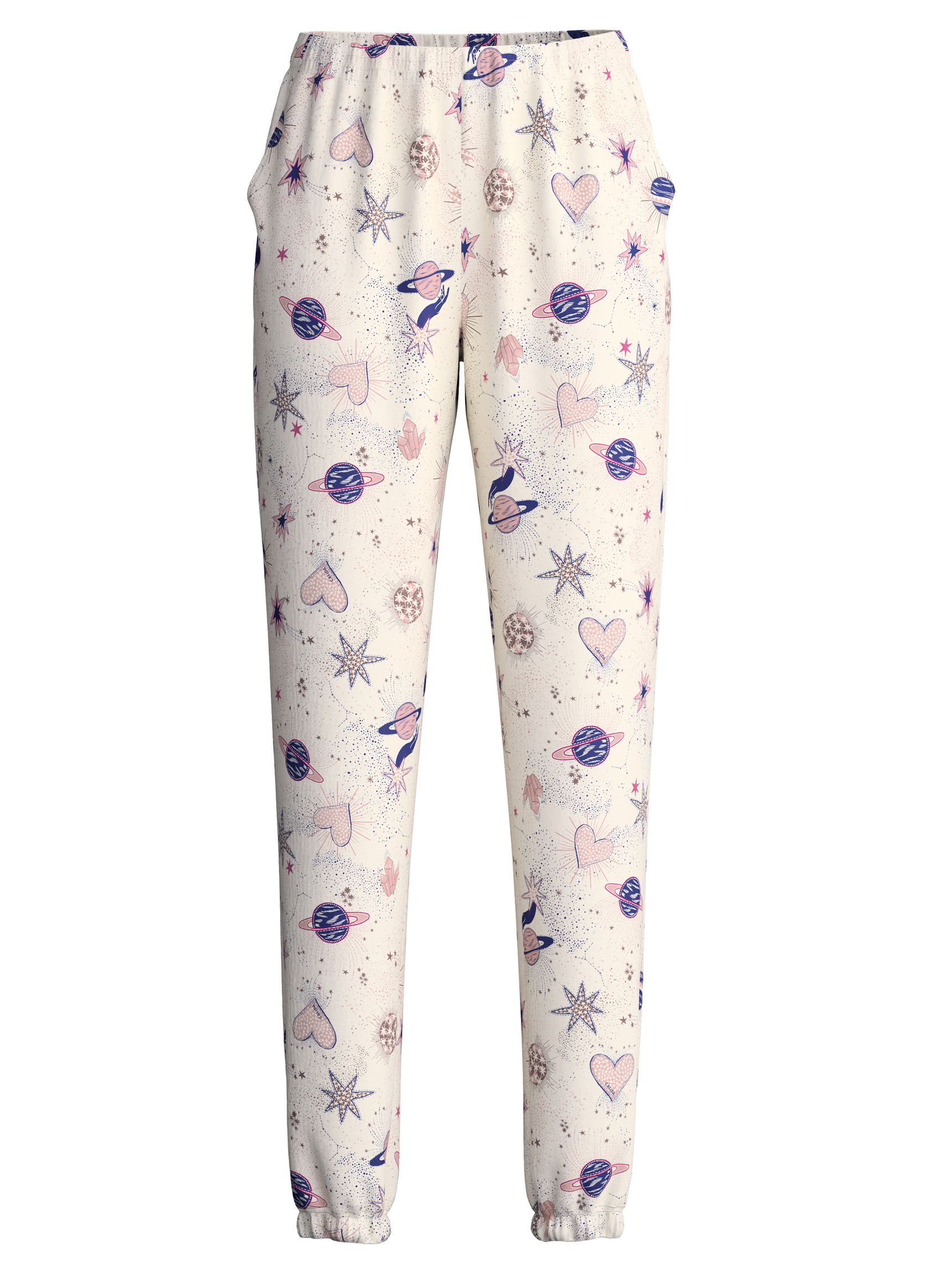 Women - Pyjama bottom with cuffs made of 100% Cotton in Beige, Patterned, from the Favourites Universe series by CALIDA