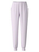 Damen - Pyjamahose mit Bündchen aus 100% Baumwolle in Violett, Kariert aus Serie Favourites Xtra von CALIDA