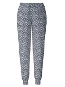 Damen - Pyjamahose mit Bündchen aus 100% Baumwolle in Blau, Floral aus Serie Favourites Joy II von CALIDA