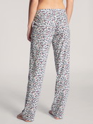 Women model is wearing Pyjama bottom made of 100% Cotton in White, Floral from the Favourites Dreams series by CALIDA, Back view