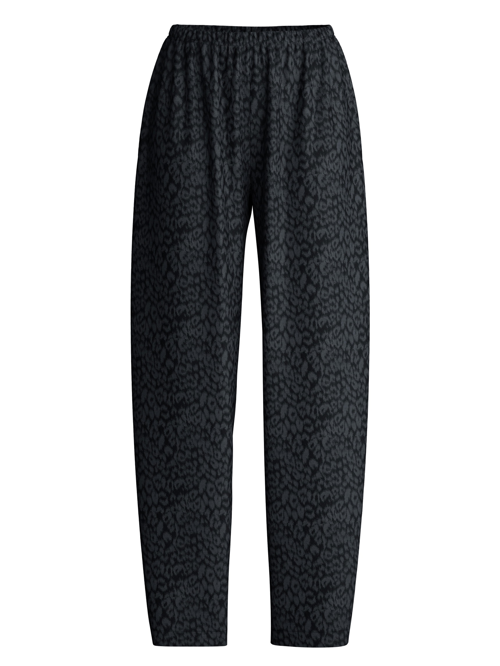 Damen - Pyjamahose mit Seitentaschen aus Viskose in Schwarz, Gemustert aus Serie Glimmer M&M von CALIDA