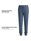 Herren - Pants mit Bündchen und Eingrifftaschen aus Lyocell in Blau, Einfarbig aus Serie DSW Cooling von CALIDA
