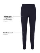 Femme - Bas de pyjama avec poignets en Modal de couleur Bleu, Unicolore, de la série DSW Balancing de CALIDA