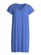 Damen - Kurzarm-Nachthemd, Länge 90 cm aus 100% Baumwolle in Blau, Einfarbig aus Serie Flower Dreams von CALIDA