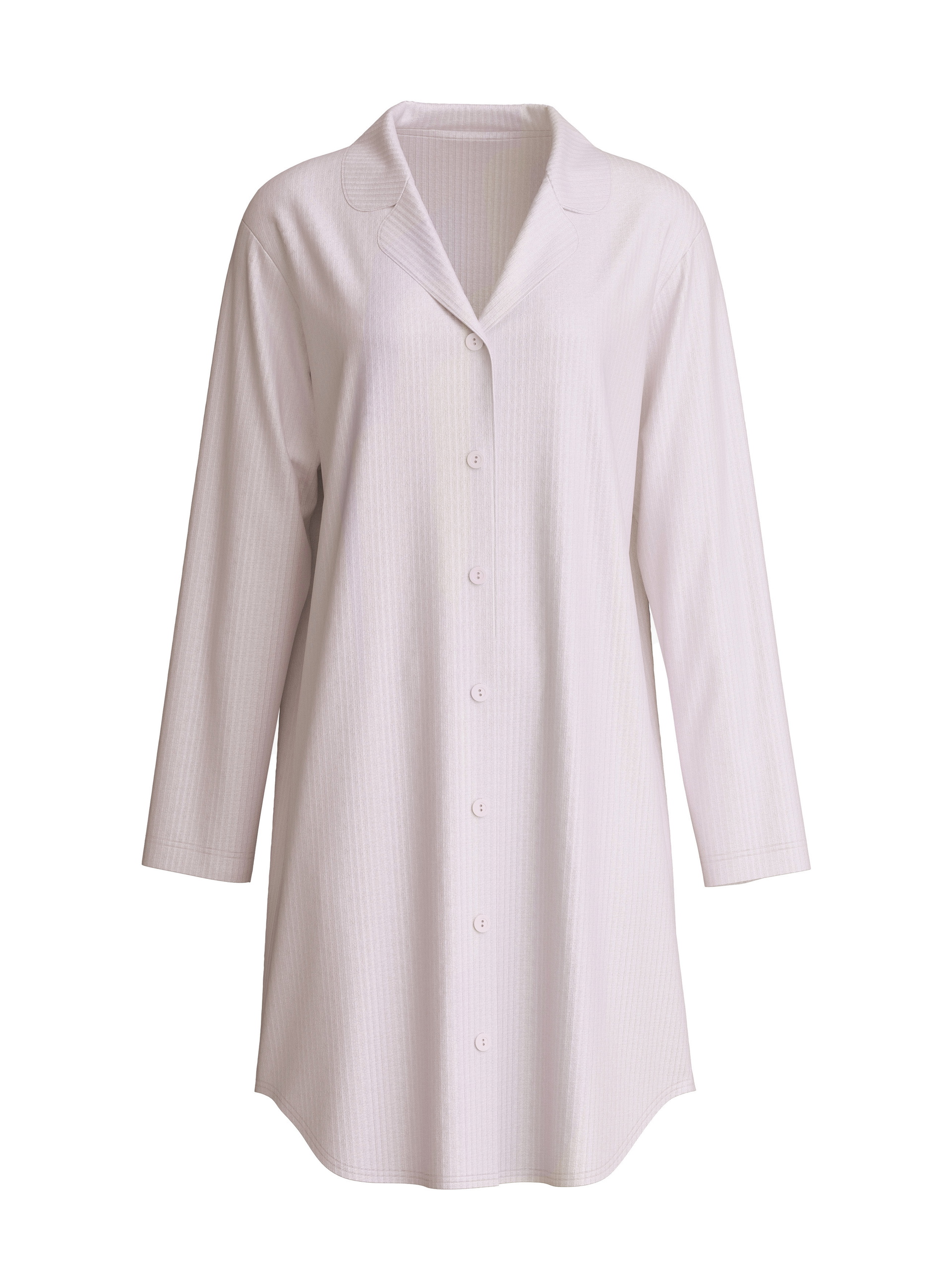 Donna - Camicia da notte a maniche lunghe – Lunghezza 100 cm in Modal di colore Rosa, Tinta unita, della serie Striped Dreams di CALIDA