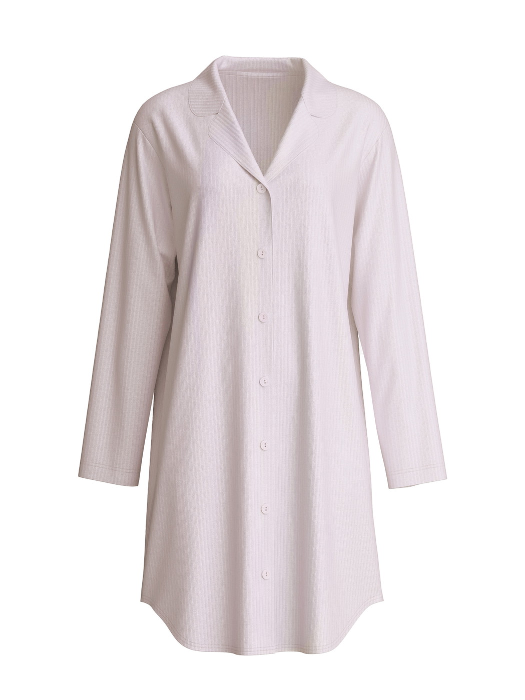 Women - Long Sleeve Nightdress – 100 cm Length made of Modal in Pink, Unicoloured, from the Striped Dreams series by CALIDA