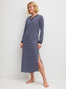 Women model is wearing  made of 100% Cotton in Blue, Patterned from the Midnight Hearts series by CALIDA, Front view