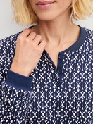 Women model is wearing  made of 100% Cotton in Blue, Patterned from the Midnight Hearts series by CALIDA, Detail