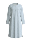 Women - Long-sleeve nightdress, length 110 cm made of 100% Cotton in Blue, Patterned, from the Midnight Dreams series by CALIDA