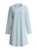 Women - Long-sleeve nightdress, length 95 cm made of 100% Cotton in Blue, Patterned, from the Midnight Dreams series by CALIDA
